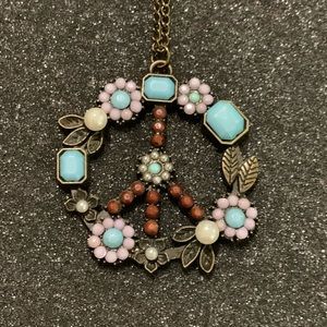 Peace sign necklace